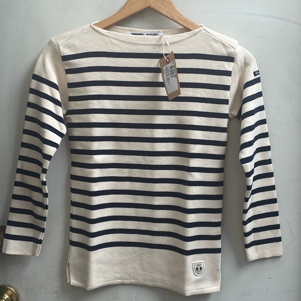 Armour Lux Breton Striped Top new it tag Nature/Rich navy, new with tag XXS